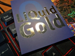 liQuid Gold złocone wizytówki